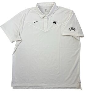 Nike Wake Forest Football TEAM ISSUED Demon Deacons White Polo Shirt size 2XL